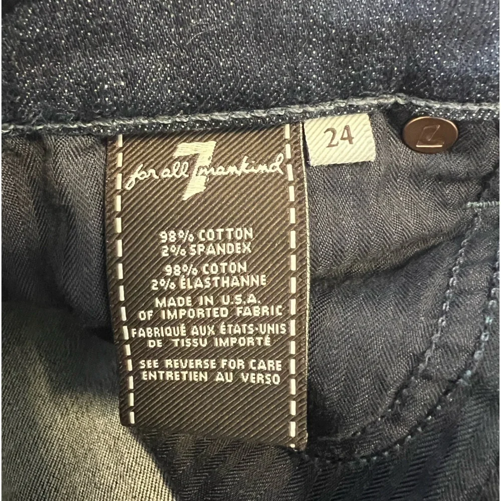 7 For All ManKind Roxanne Skinny Jeans Size 24 Color Dark Blue - Picture 8 of 13